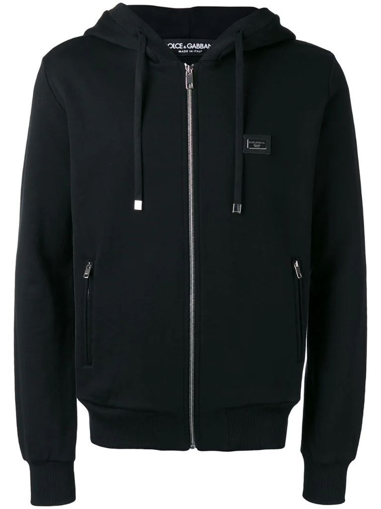 drawstring zip hoodie