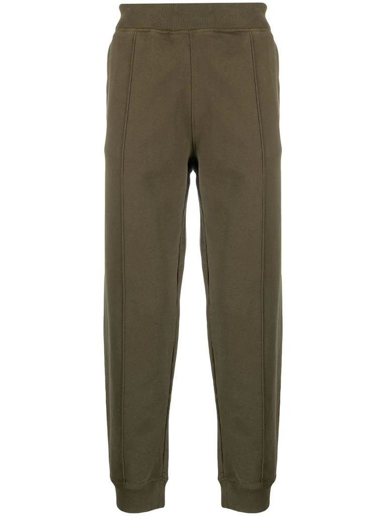 strapped cotton track trousers