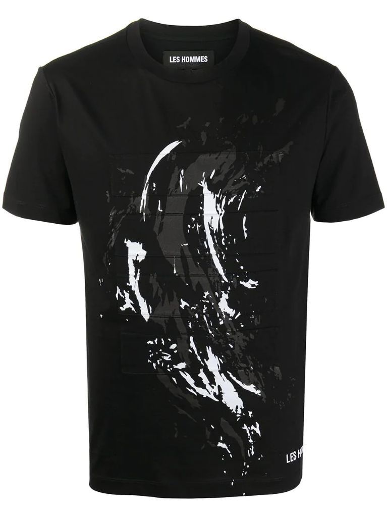 abstract-print T-shirt