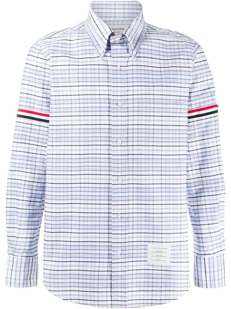 oxford checkered buttoned shirt