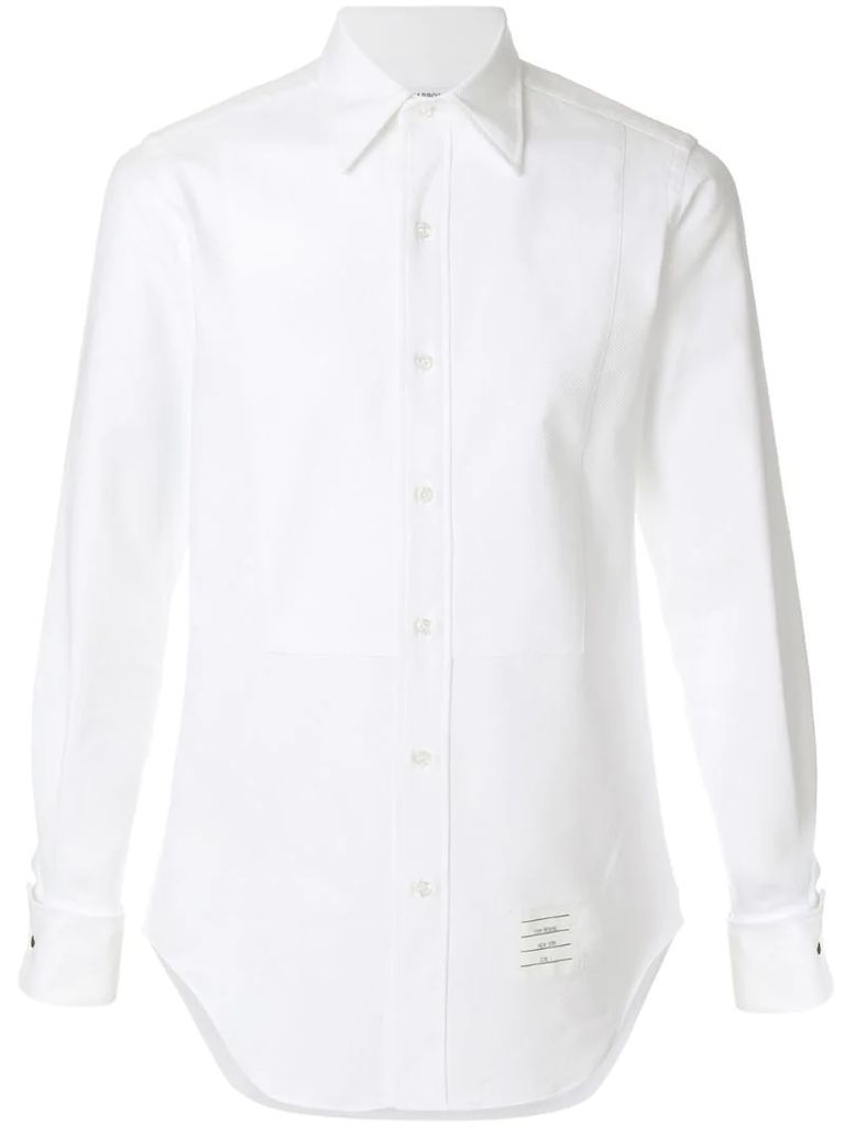 Button-Down Pique Tux Shirt