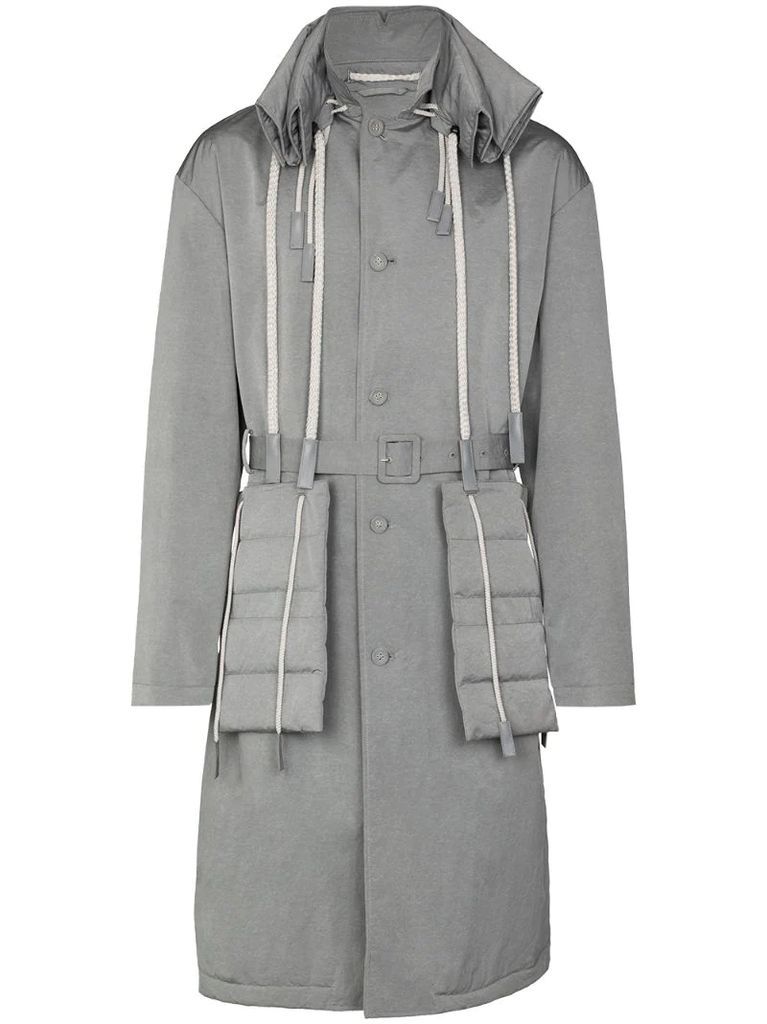 pocket-detail trench coat