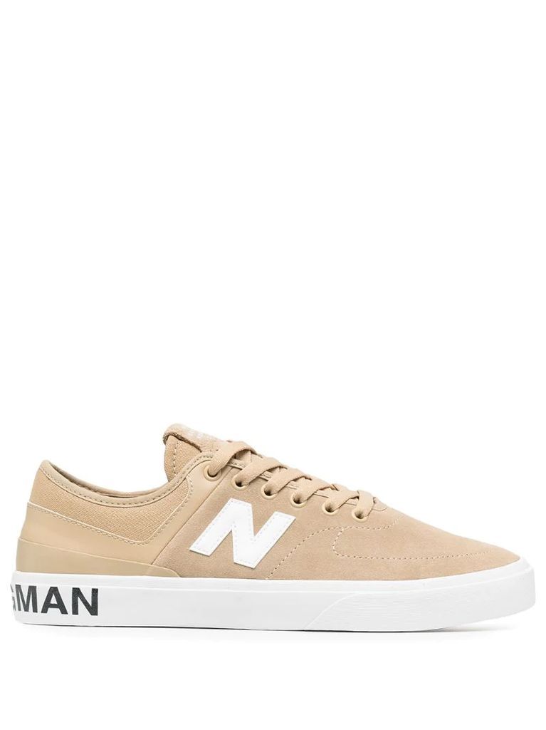 side contrasting logo sneakers