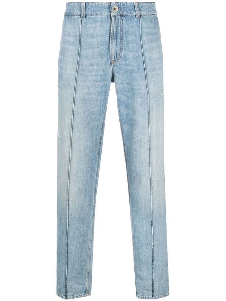 cropped tapered jeans