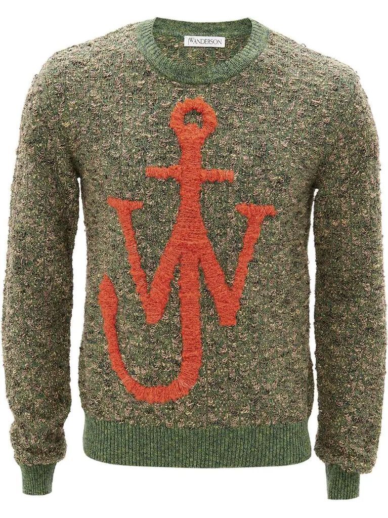 intarsia Anchor motif knit jumper