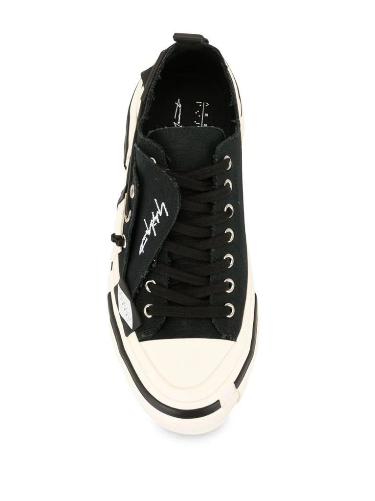 lace-up canvas trainers