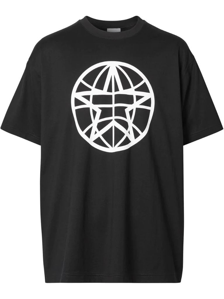 oversized Globe Graphic T-shirt