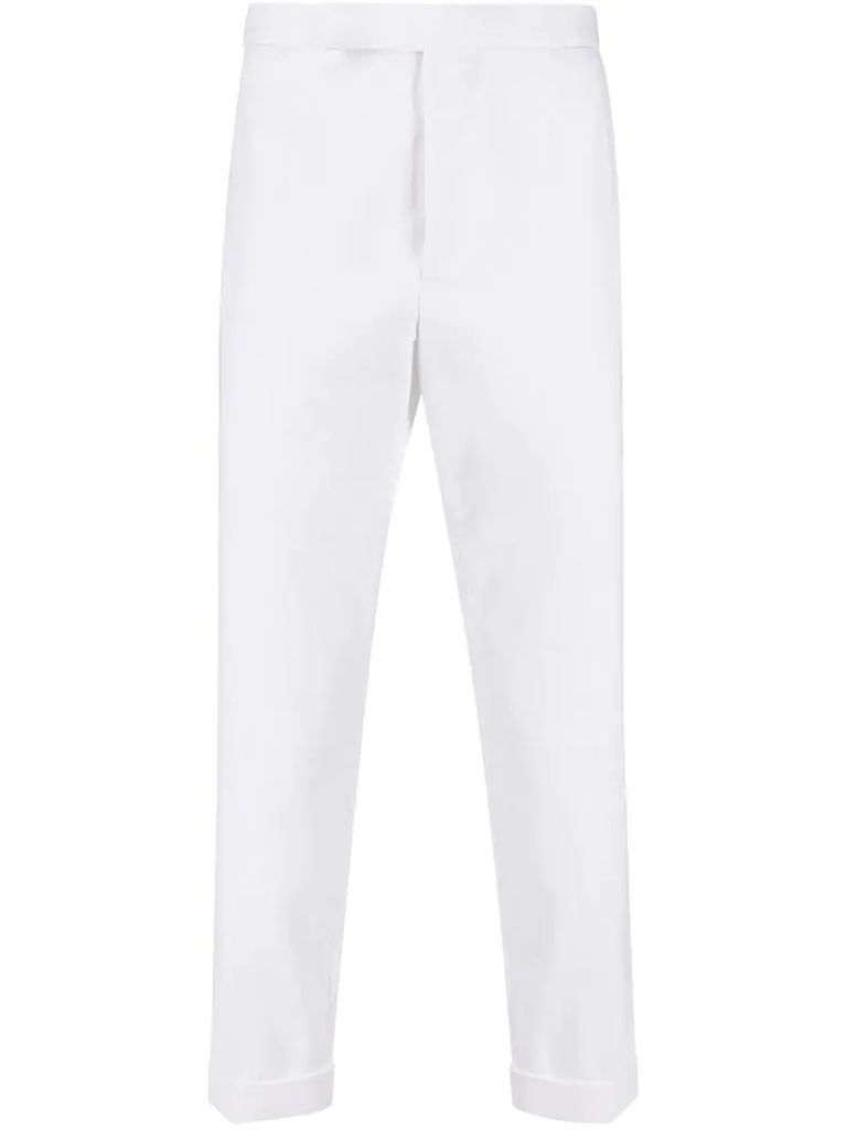 straight leg white trousers