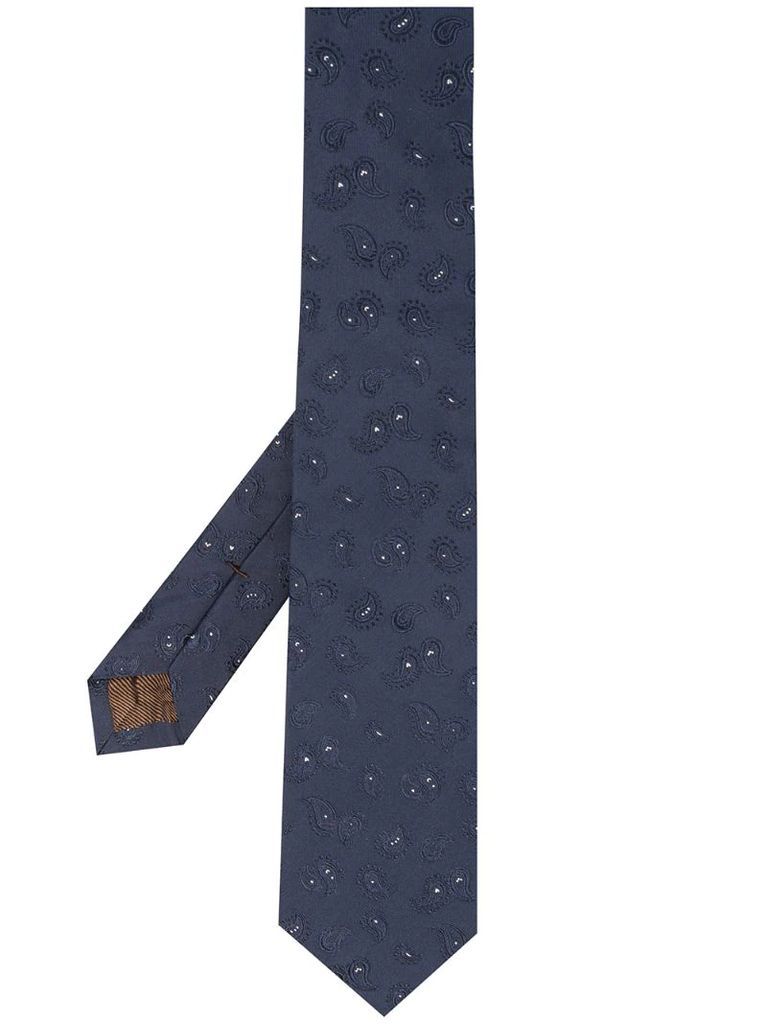 paisley embroidered tie