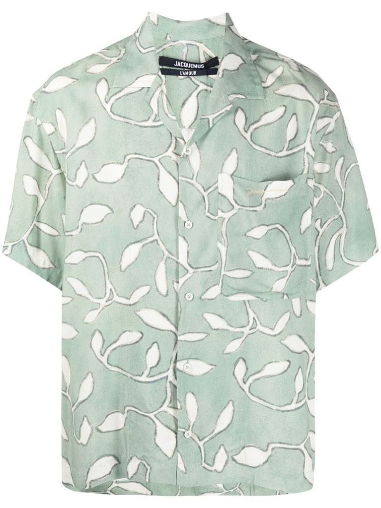 Jean leaf-print shirt