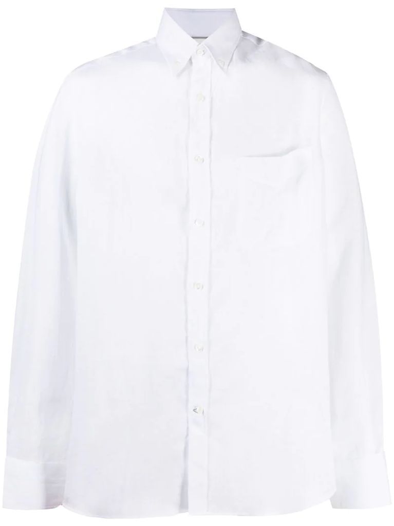 button-down hemp-cotton shirt