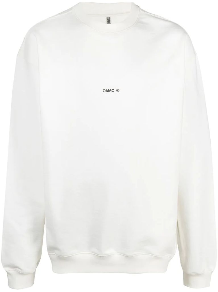 photographic print cotton sweatshirt