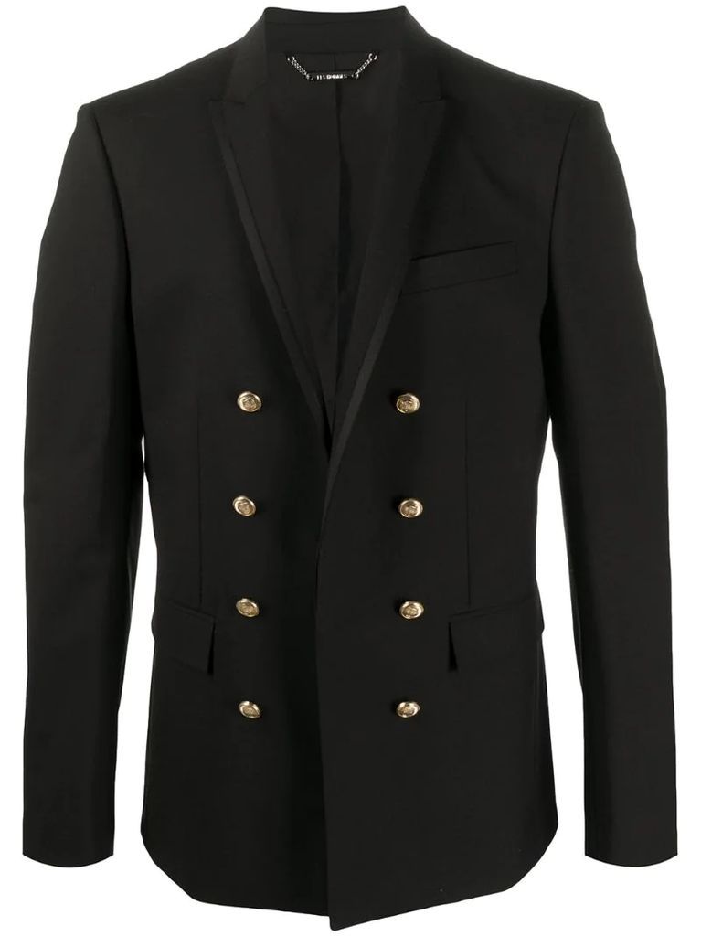 double breasted military blazer