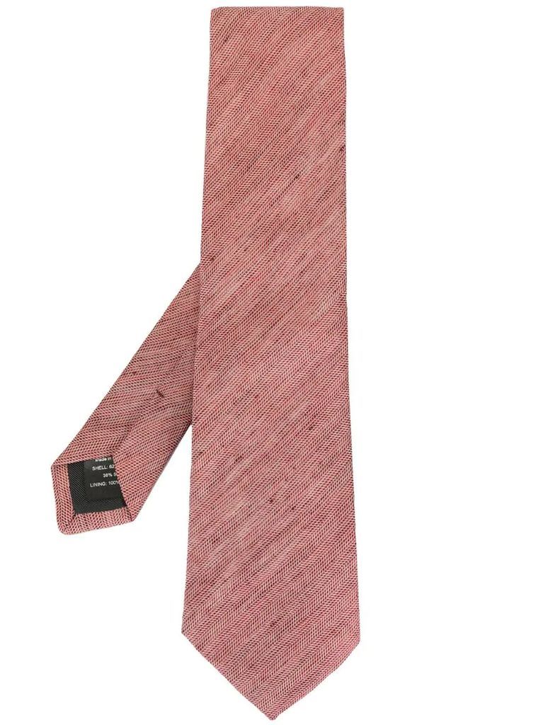 linen-blend herringbone tie