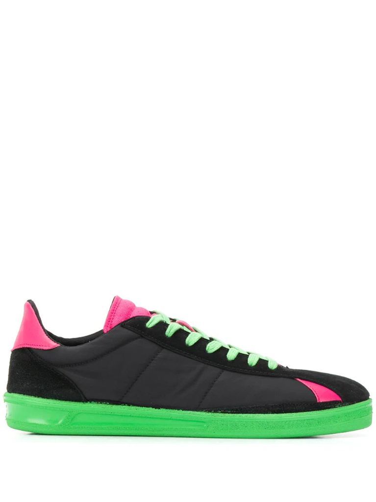 luminous detail panelled trainers