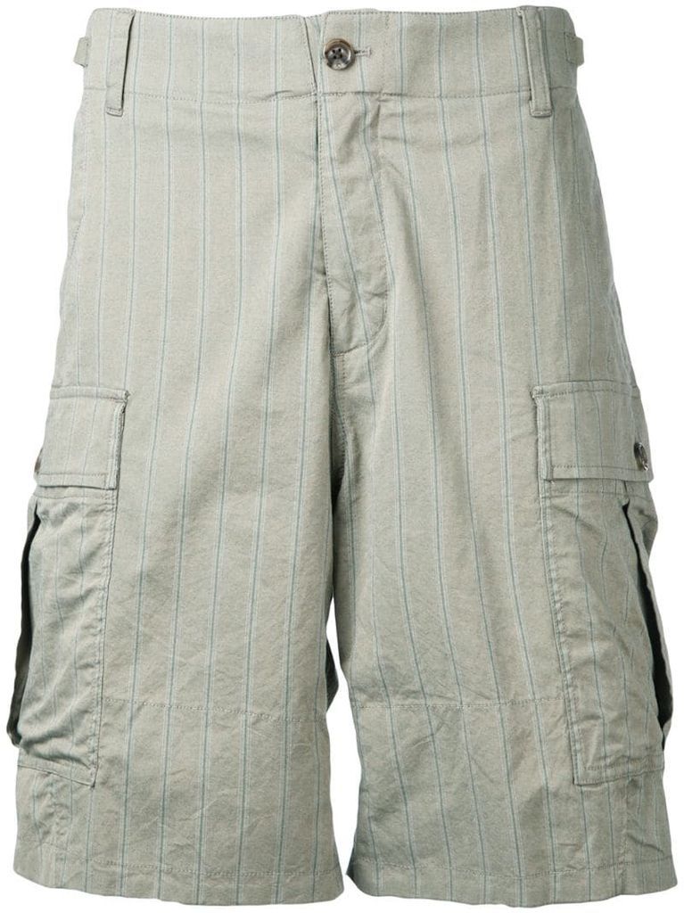 faint striped cargo shorts