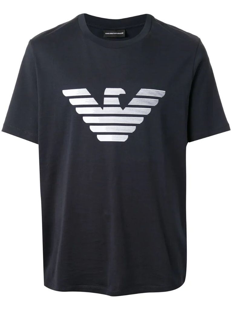 short sleeve monogram print T-shirt