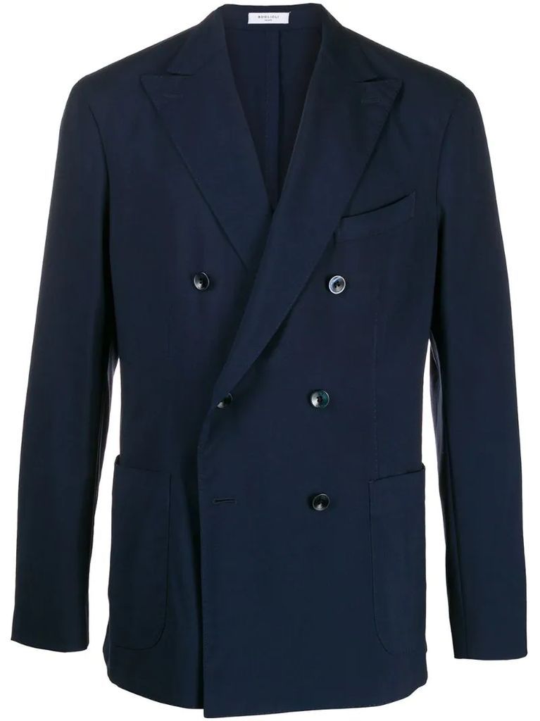 lightweight double breasted blazer