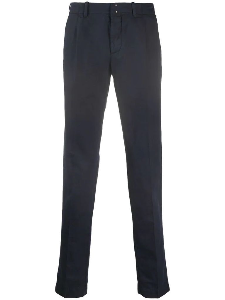 slim-fit tapered-leg trousers