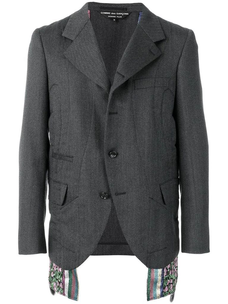 panel detail suit jacket