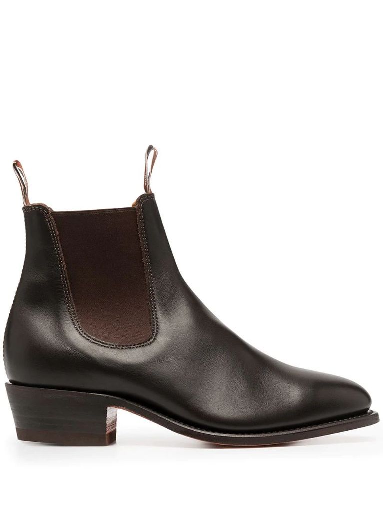 low-heel ankle boots
