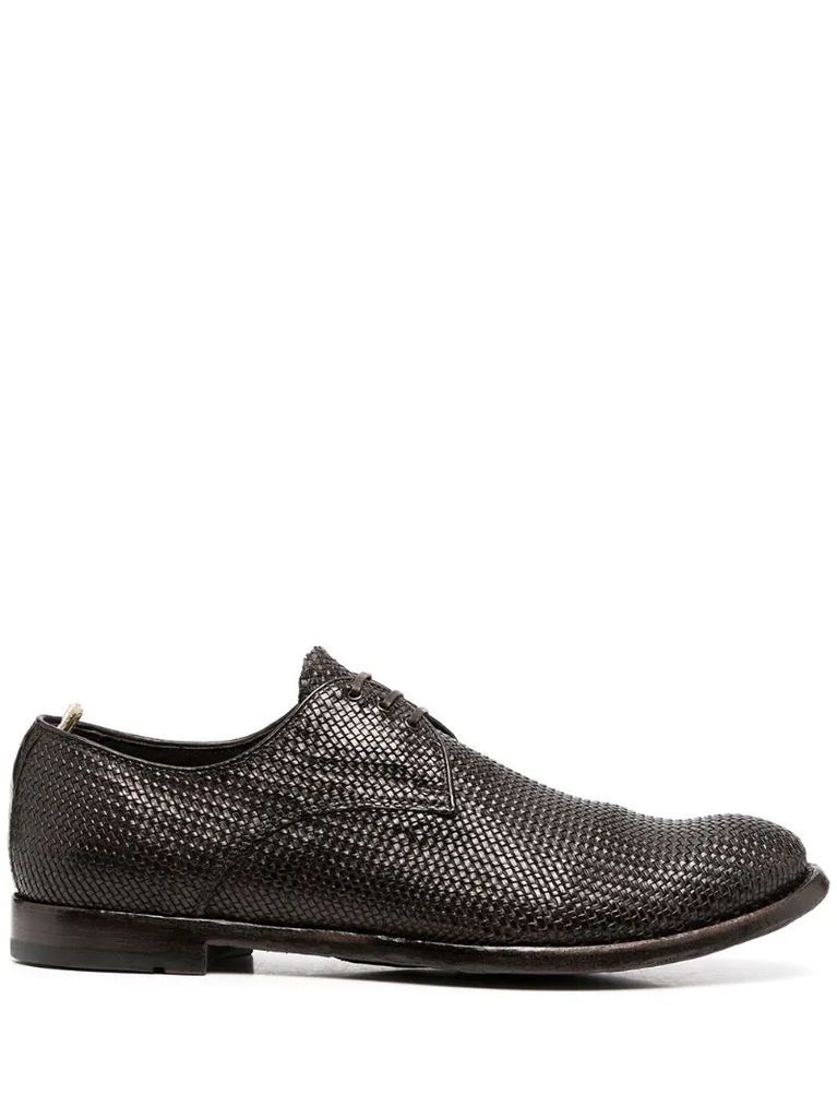 textured lace-up shoes