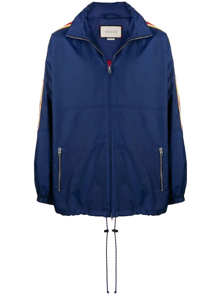 GG Web zipped hooded jacket