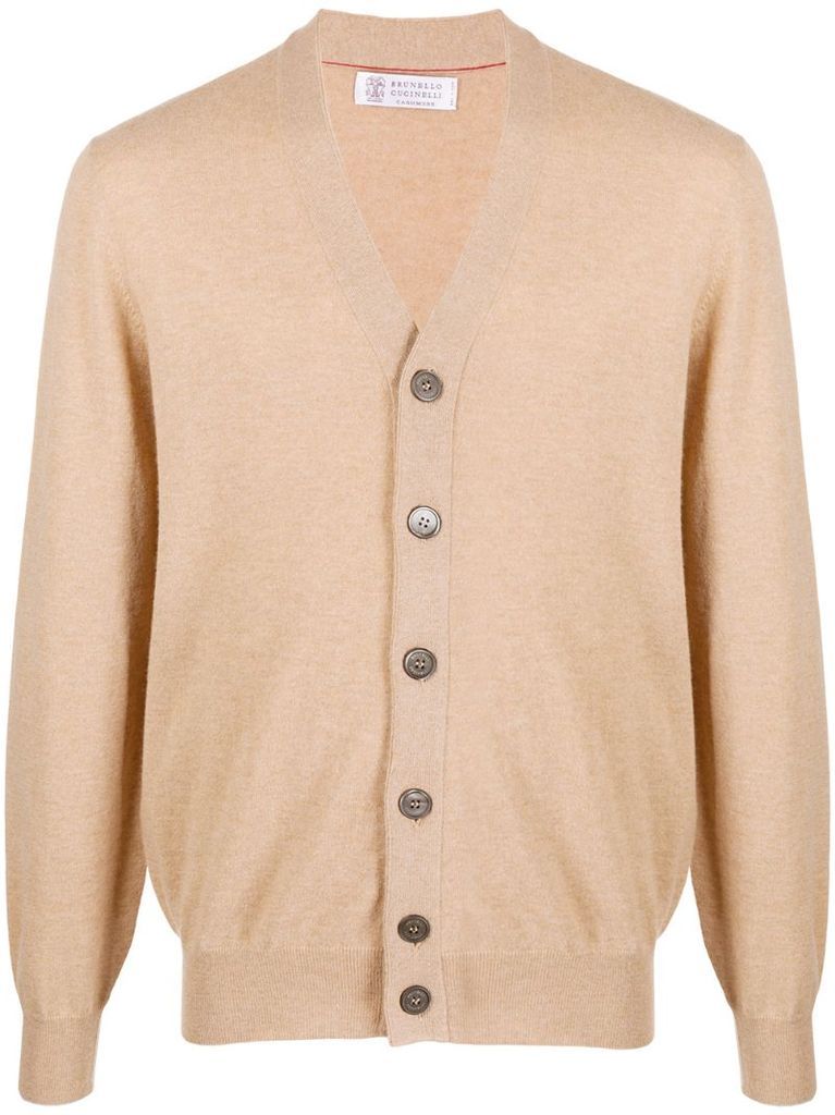 button-up cashmere cardigan