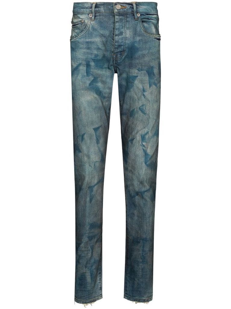 bleached-effect skinny jeans