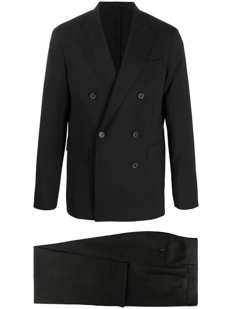 double-breasted two-piece suit