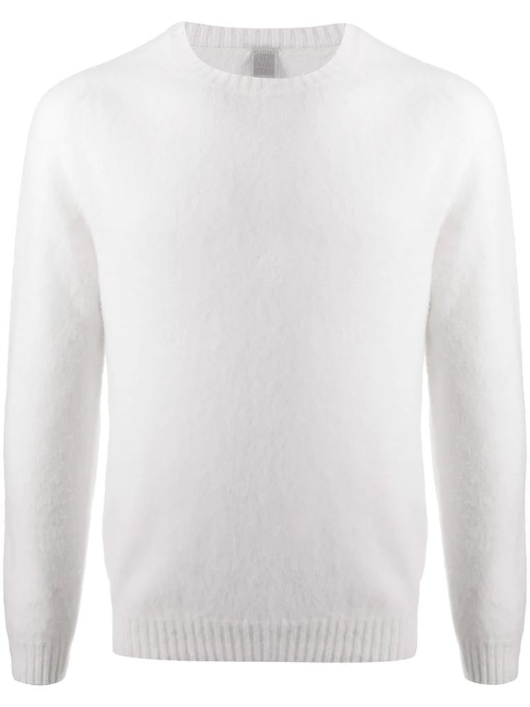 fitted crew neck jumper