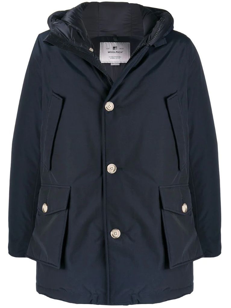 padded hooded coat