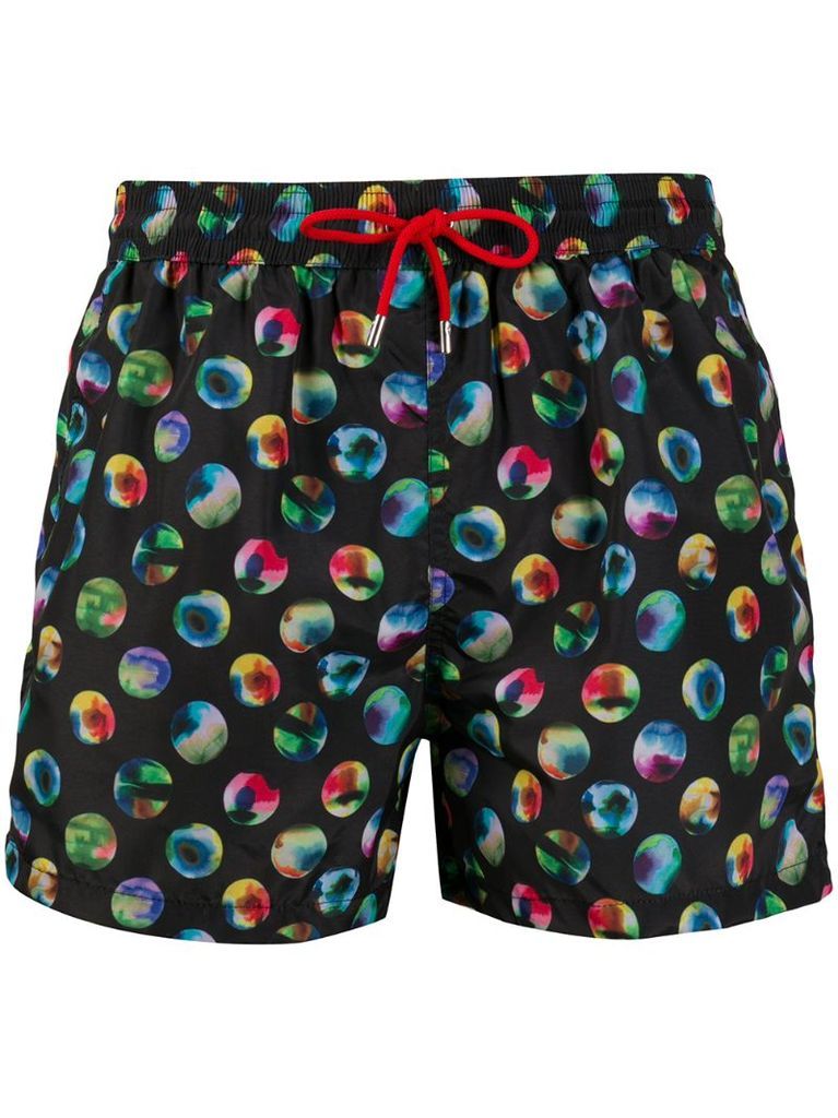 bubble print beach shorts