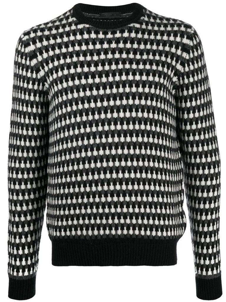geometric wool jumper