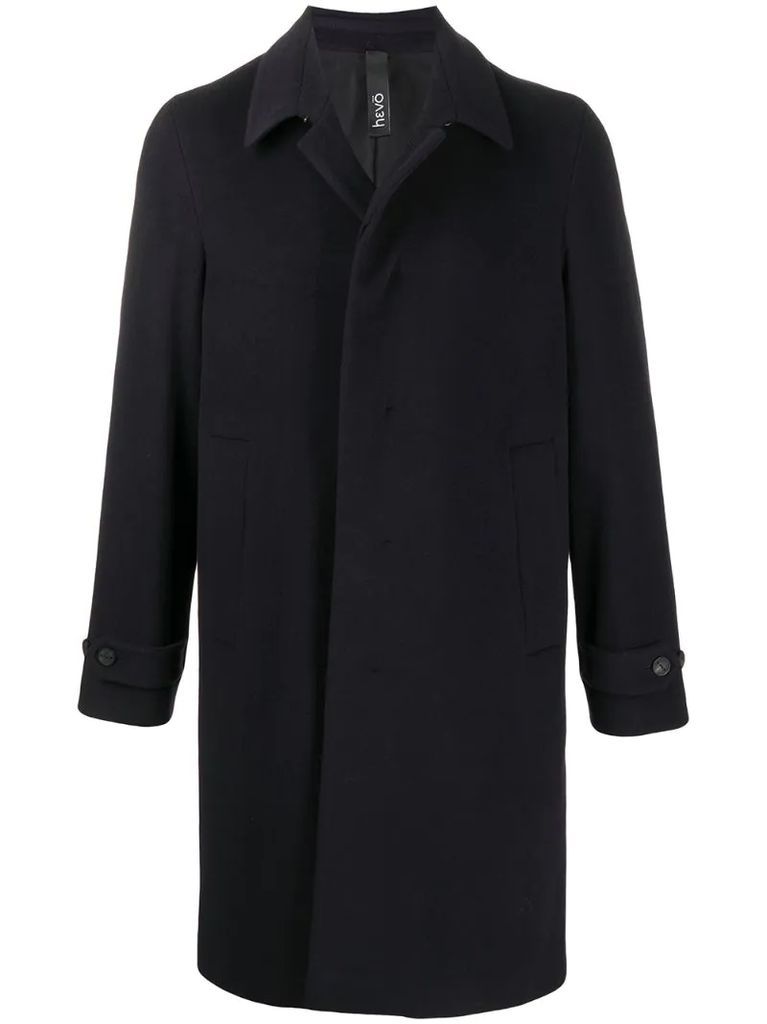 single breasted point collar coat