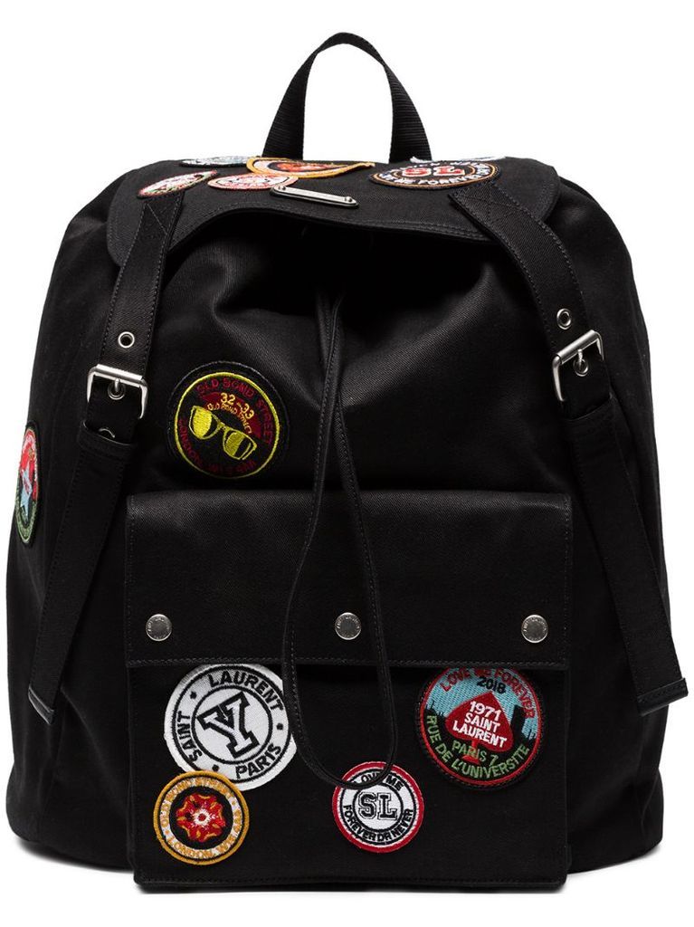 Noe backpack with multicoloured patches