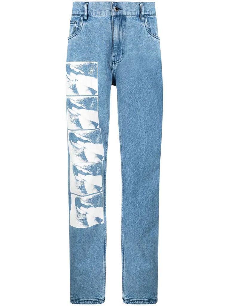 Swallow mid-rise straight jeans