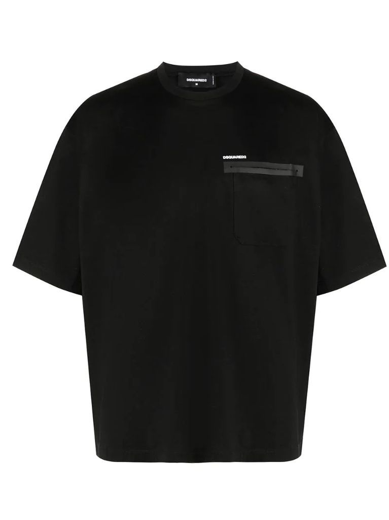 patch-pocket short-sleeve T-shirt