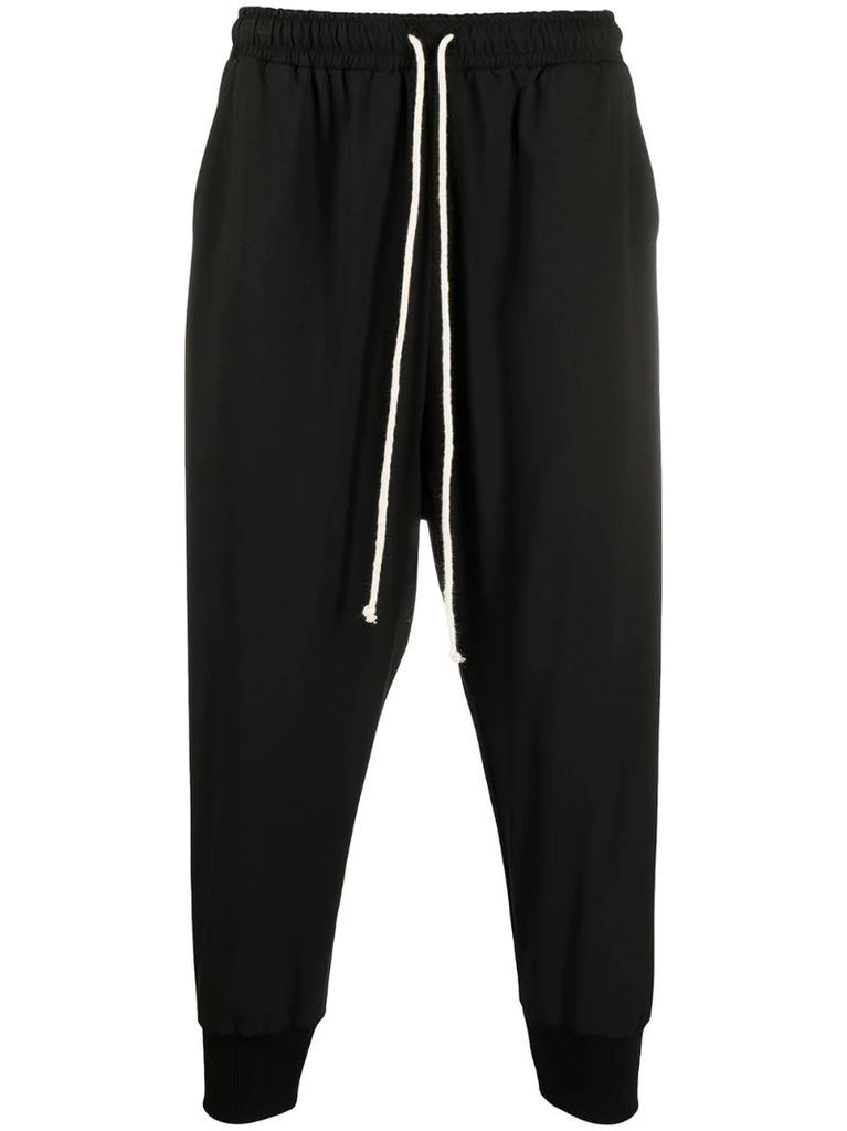 cropped elasticated-cuff trousers