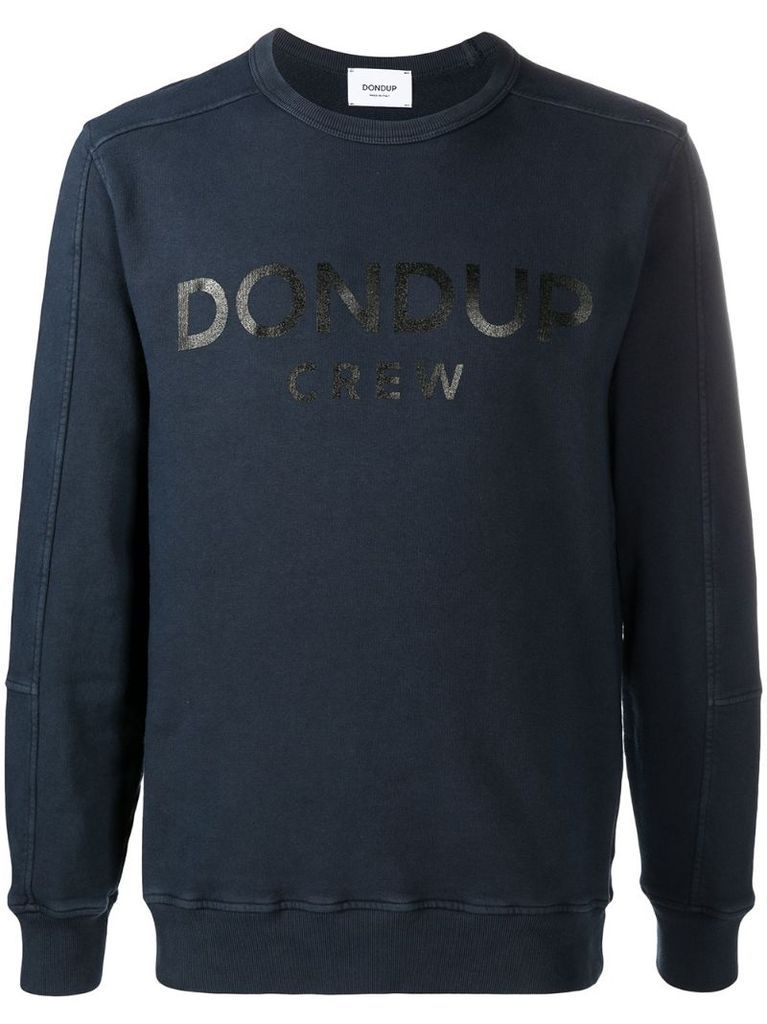 Crew logo print cotton sweatshirt