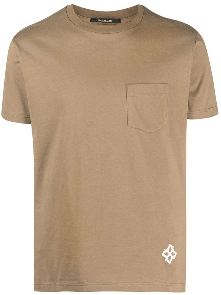 logo-print pocket T-shirt