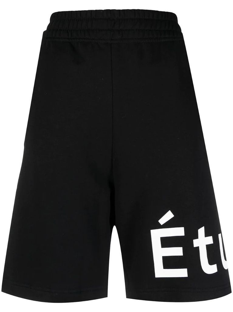 logo print shorts