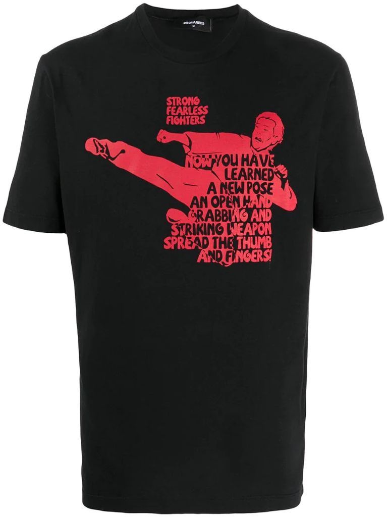 Bruce Lee quote print T-shirt