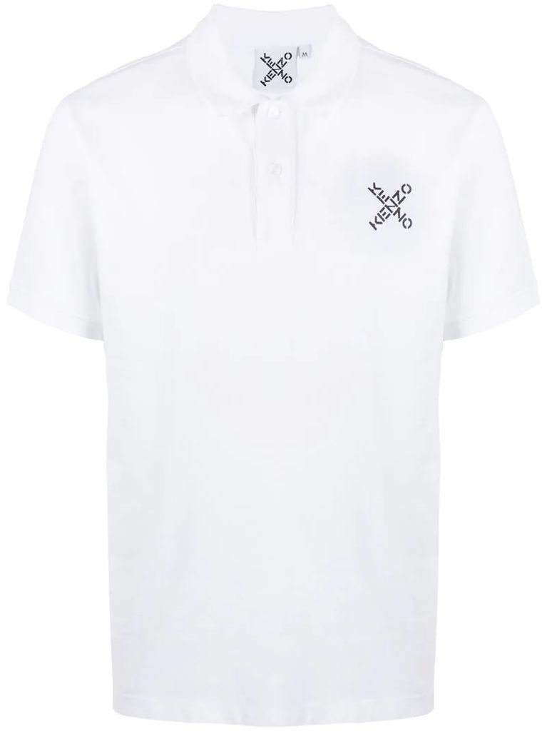 cross logo polo shirt
