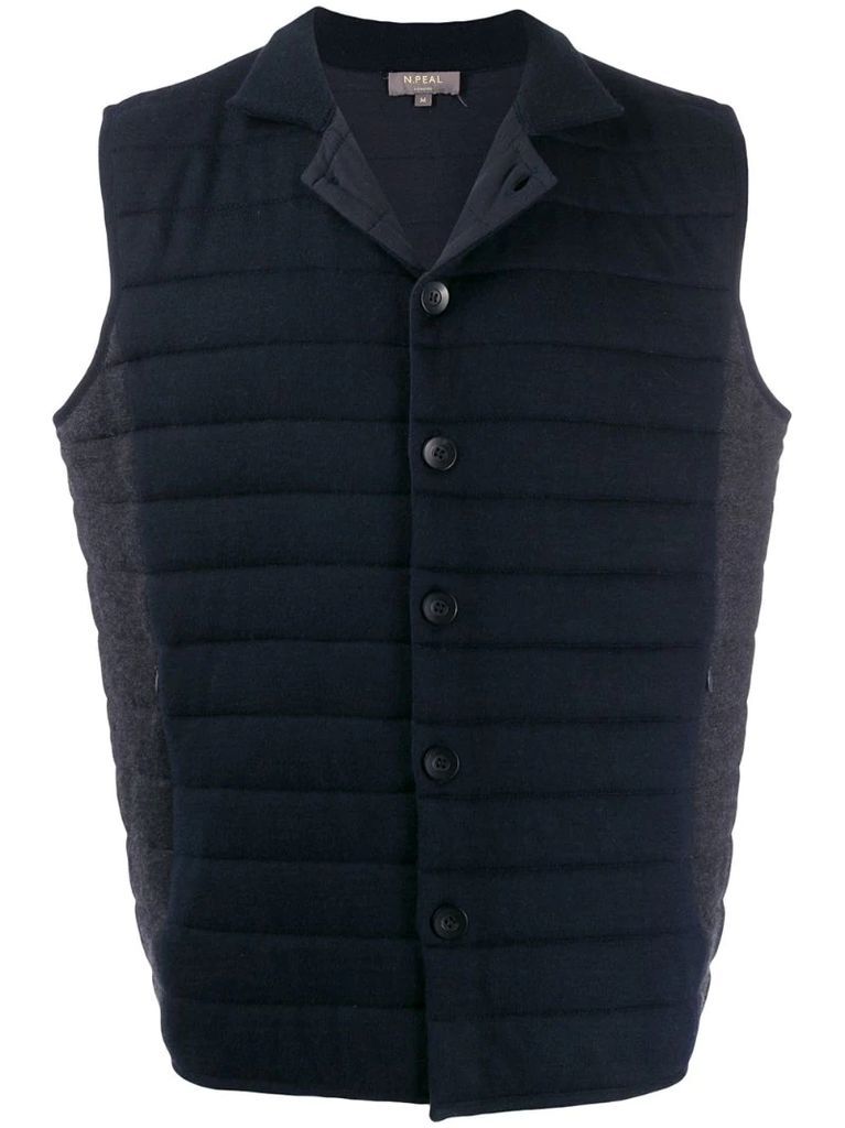 padded buttoned gilet