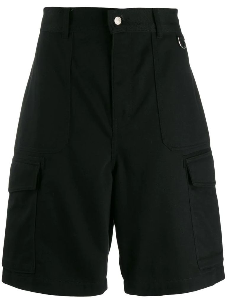 Men Patch Pockets Bermuda Shorts