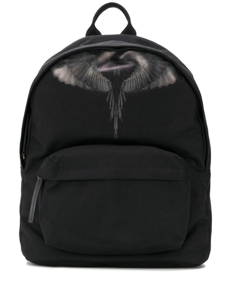 wings print backpack