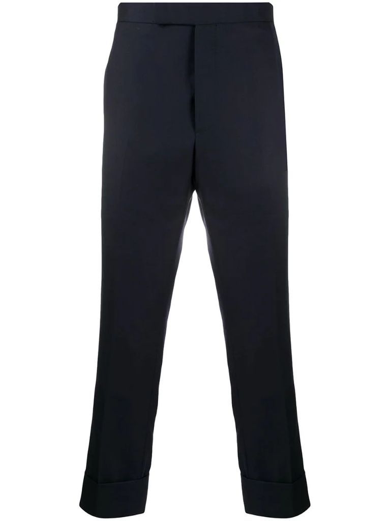super 120s twill classic backstrap trousers