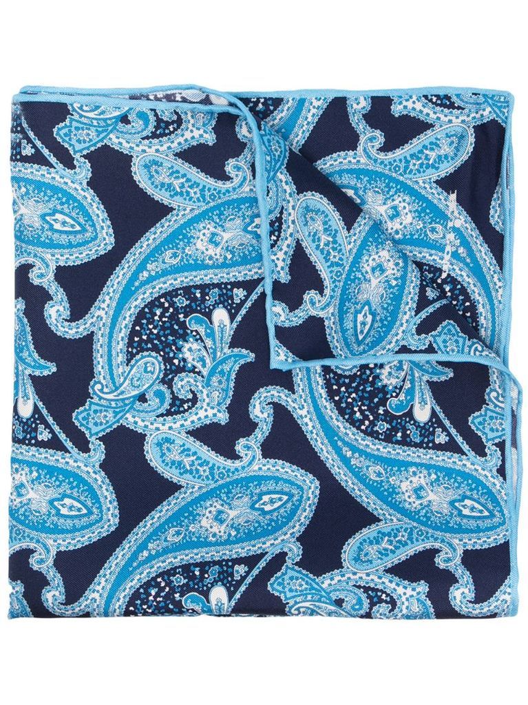 paisley-print silk handkerchief