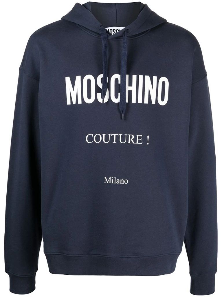 Couture logo print hoodie